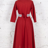 Rochie Pearl din in roșu carmin