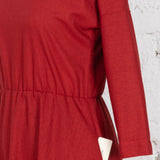 Rochie Pearl din in roșu carmin