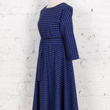 Rochie Pearl din stofă de lână negru-bleumarin