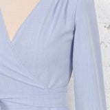 Rochie petrecută Faith din bumbac bleu