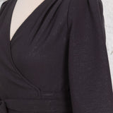 Rochie petrecută Faith antracit cu sclipici