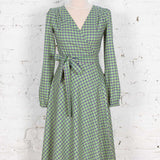 Rochie petrecută Faith din stofă de lână multicoloră