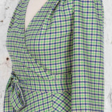 Rochie petrecută Faith din stofă de lână multicoloră