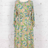 Rochie Pearl verde cu imprimeu paisley