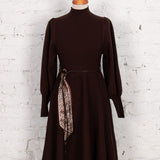 Rochie midi din tricot Chantel maro