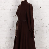 Rochie midi din tricot Chantel maro