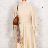 Rochie midi din tricot Chantel crem