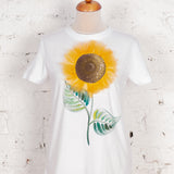 Tricou din bumbac Sunray pictat manual
