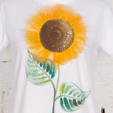 Tricou din bumbac Sunray pictat manual