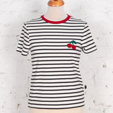 Tricou Only în dungi cu cireșe
