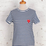 Tricou din bumbac Soline cu dungi și inimioară