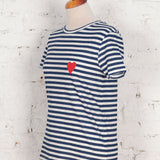 Tricou din bumbac Soline cu dungi și inimioară
