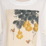 Tricou oversized din bumbac Sydney cu imprimeu art