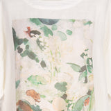Tricou oversized din bumbac Leslie cu imprimeu floral