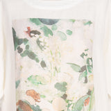 Tricou oversized din bumbac Leslie cu imprimeu floral