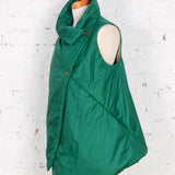 Vestă petrecută asimetrică Elise verde