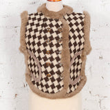 Vestă scurtă Shiraz cu blană naturală