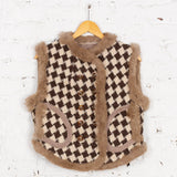 Vestă scurtă Shiraz cu blană naturală