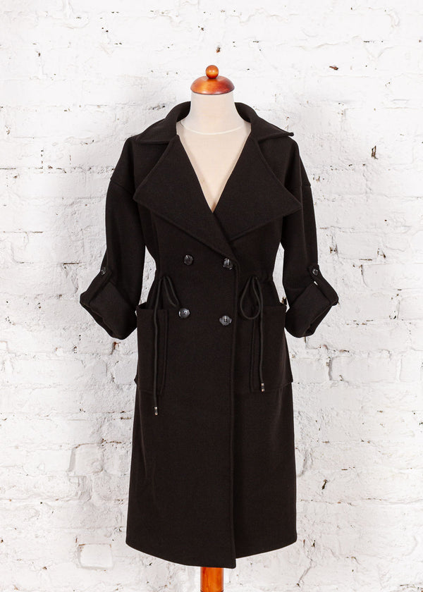 Pardesiu oversized Sunday negru