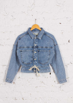 Jachetă cu aplicație din denim Kaya bleu